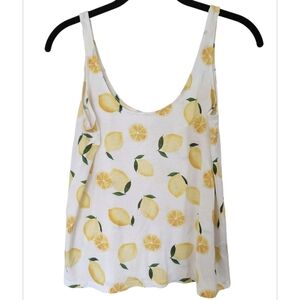 H&M tank top, white with lemon design, size XS